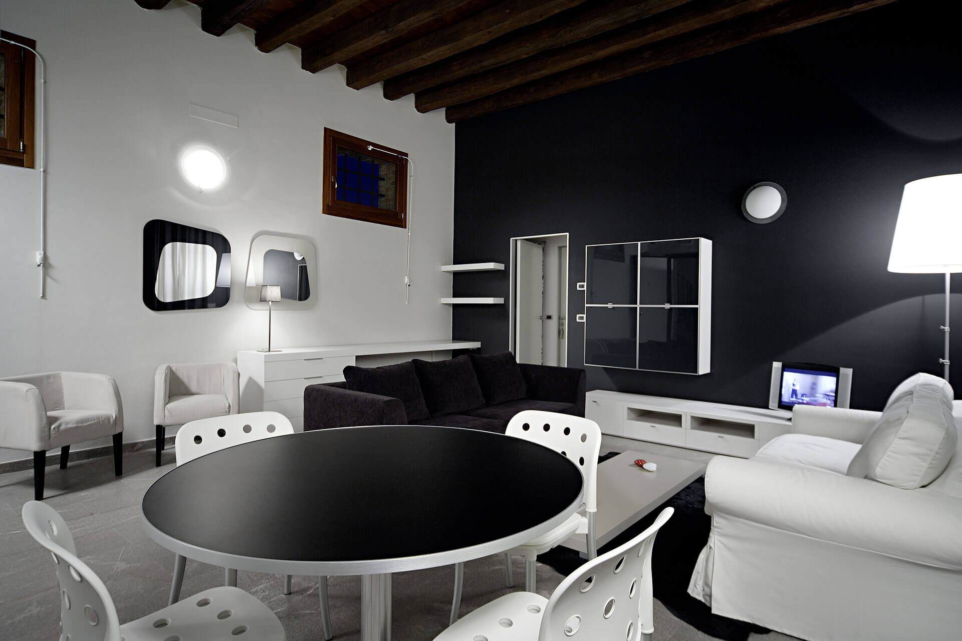 Elegante soggiorno di un appartamento vacanze a Mestre